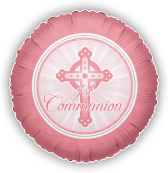 Anagram 24728 Blessed 1St Communion Pink Foil Balloon 18, Anagram 24728 Blessed 1St Communion Pink Foil Balloon 18,